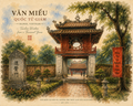 Temple of Literature Hanoi Vietnam heritage digital wall art