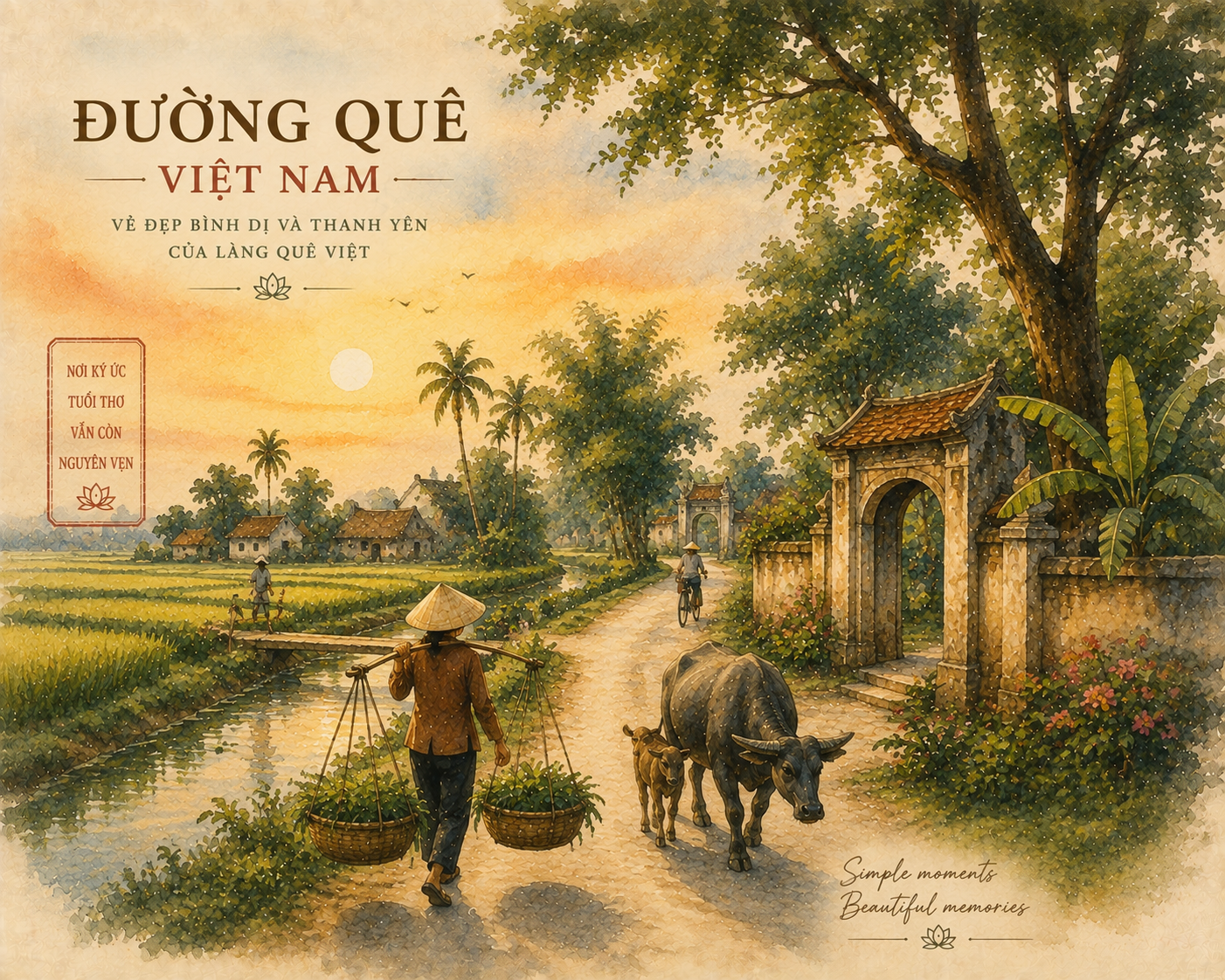Vietnam countryside road rural landscape digital wall art – view 2